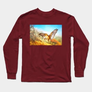 Red-tail Hawk in Autumn Long Sleeve T-Shirt